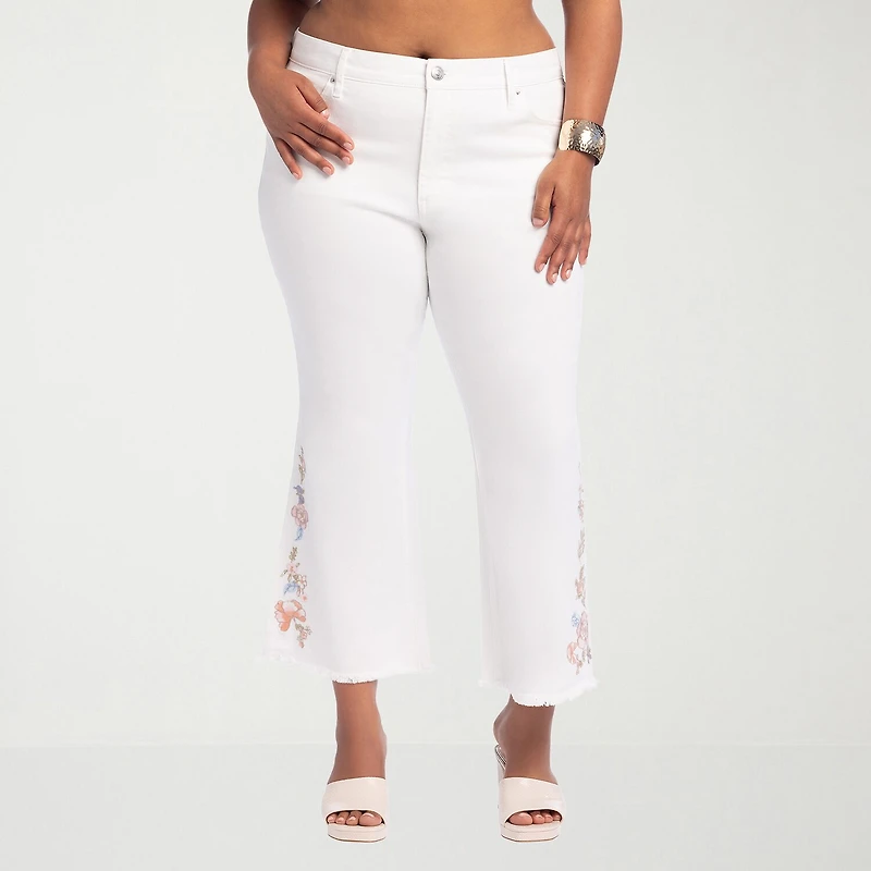 JS Jessica Simpson Womens - Plus High Rise Flare Leg Jean