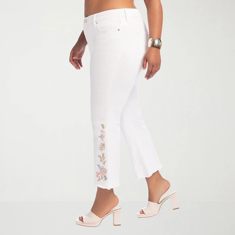 JS Jessica Simpson Womens - Plus High Rise Flare Leg Jean
