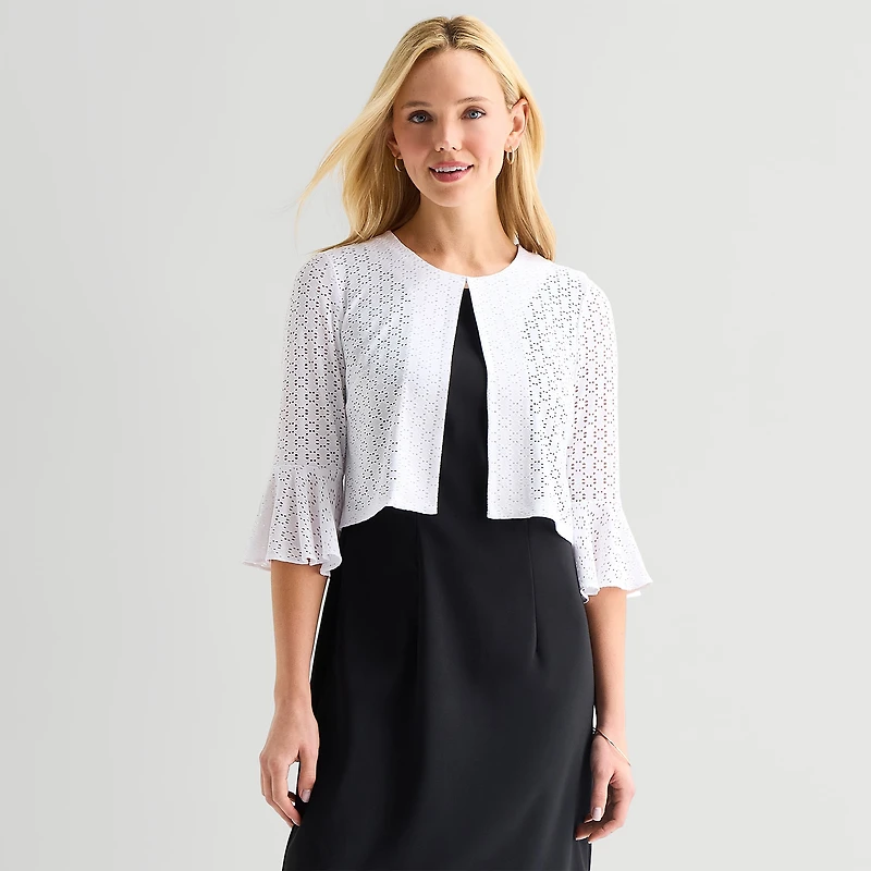 Perceptions Womens 3/4 Sleeve Shrug
