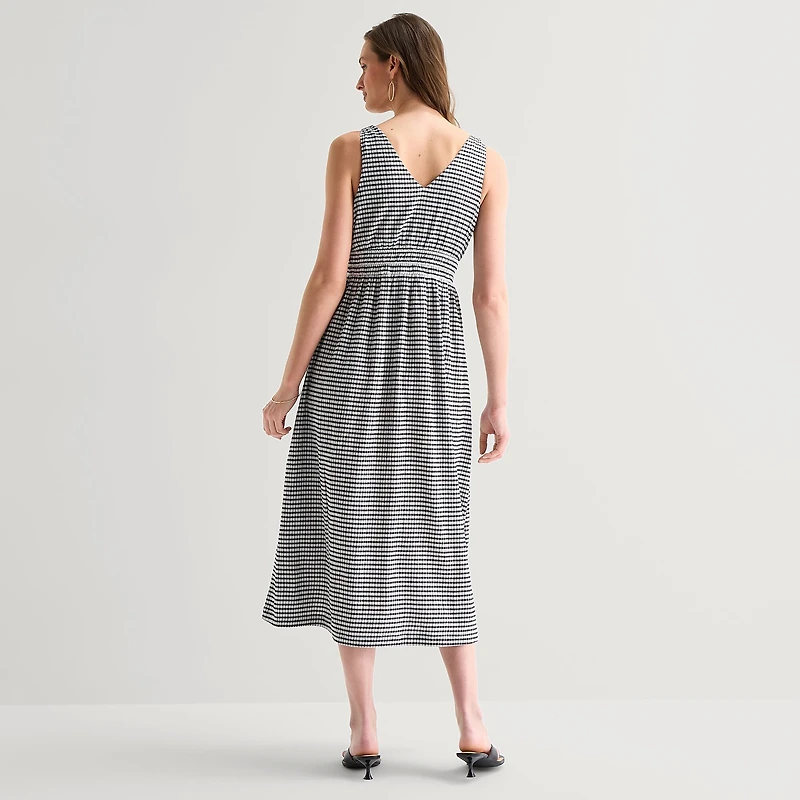 52seven Womens V Neck Sleeveless Maxi Dress