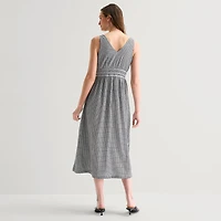 52seven Womens V Neck Sleeveless Maxi Dress