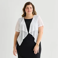 Perceptions Womens Short Sleeve Shrug Plus