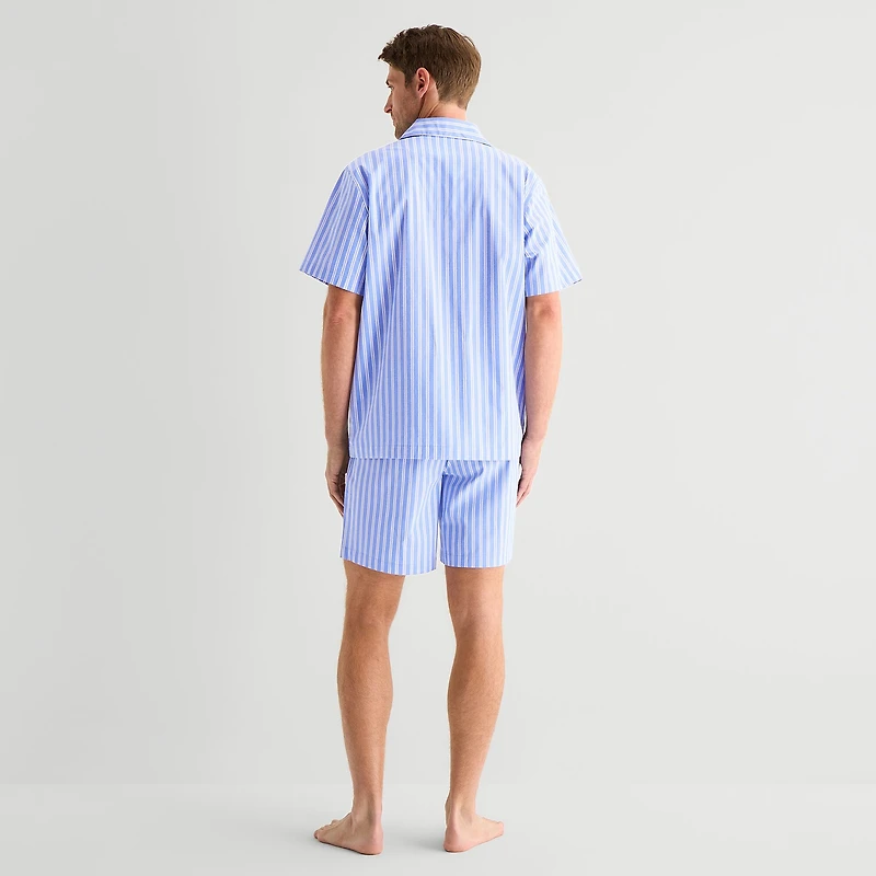 Stafford Mens Short Sleeve 2-pc. Pajama Set