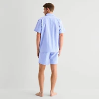 Stafford Mens Short Sleeve 2-pc. Pajama Set