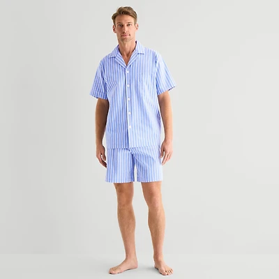 Stafford Mens Short Sleeve 2-pc. Pajama Set