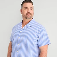 Stafford Mens Short Sleeve 2-pc. Big and Tall Pajama Set