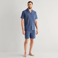 Stafford Mens Short Sleeve 2-pc. Pajama Set
