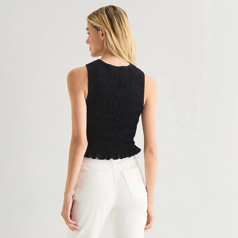 a.n.a Womens Crew Neck Sleeveless Tank Top