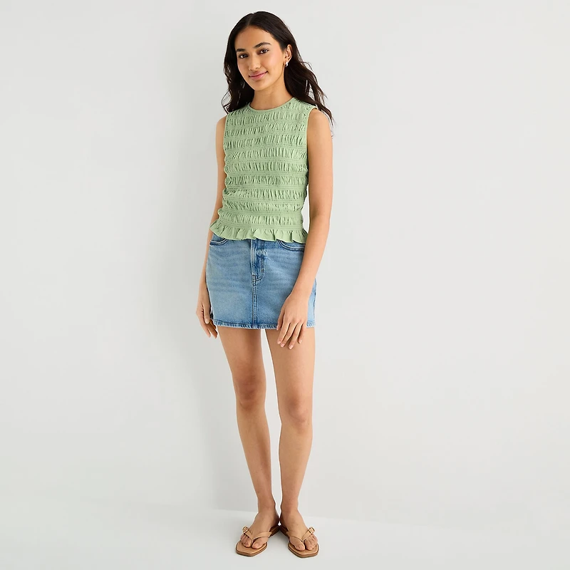 A.N.A Womens Crew Neck Sleeveless Tank Top