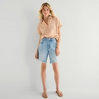 a.n.a Womens 9" Mid Rise Bermuda Short