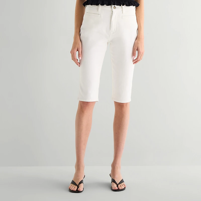 A.N.A Welt Pocket Womens High Rise Split Hem Cropped Jean