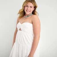 Forever 21 Womens Juniors Plus Sweetheart Neck Sleeveless Maxi Dress