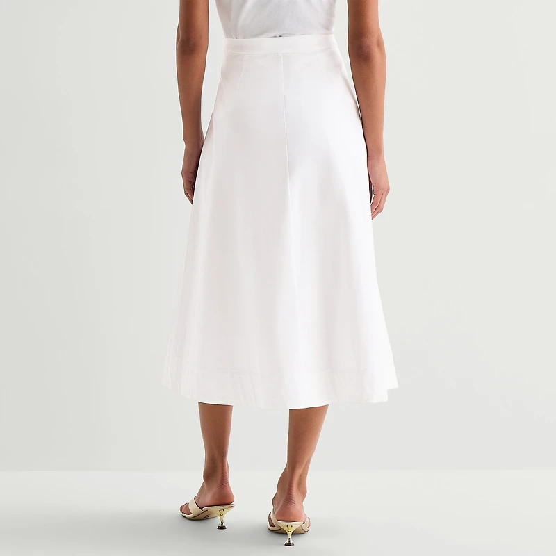 Worthington Womens Midi Full Skirt
