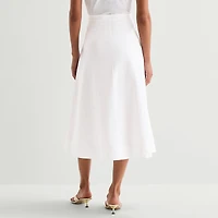 Worthington Womens Midi Full Skirt