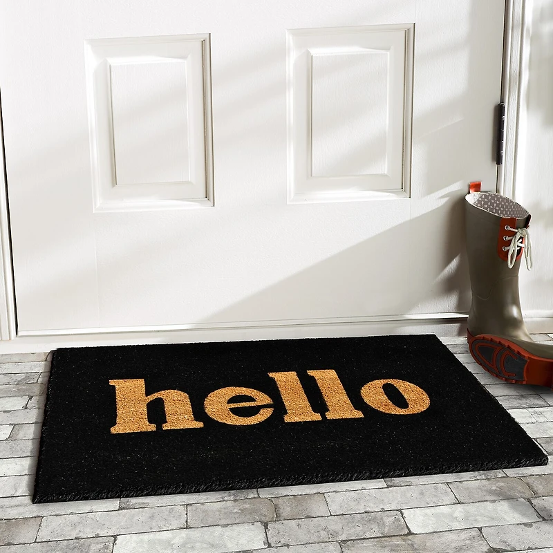 Calloway Mills Block Hello Outdoor Rectangular Doormat