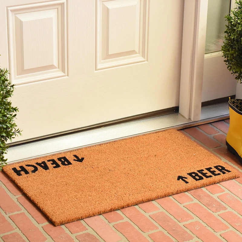 Calloway Mills Beach Beer Outdoor Rectangular Doormat