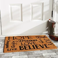 Calloway Mills Hope Dream Believe Outdoor Rectangular Doormat