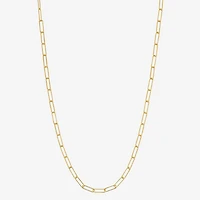 Made in Italy Womens 24K Gold Over Silver 18 Inch Link Necklace