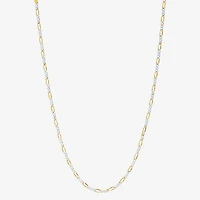 Made in Italy Womens 24K Gold Over Silver Inch Figaro Chain Necklace