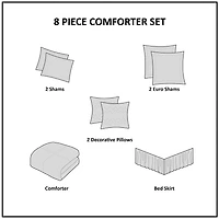 Madison Park Maia 8-pc. Floral Lightweight Comforter Set