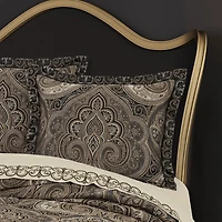 Queen Street Camina 4-pc. Damask + Scroll Midweight Comforter Set
