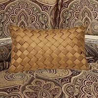 Five Queens Court Bordeaux Rectangular Throw Pillow