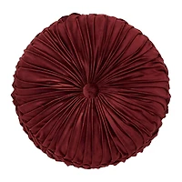 Five Queens Court Bordeaux Round Throw Pillow