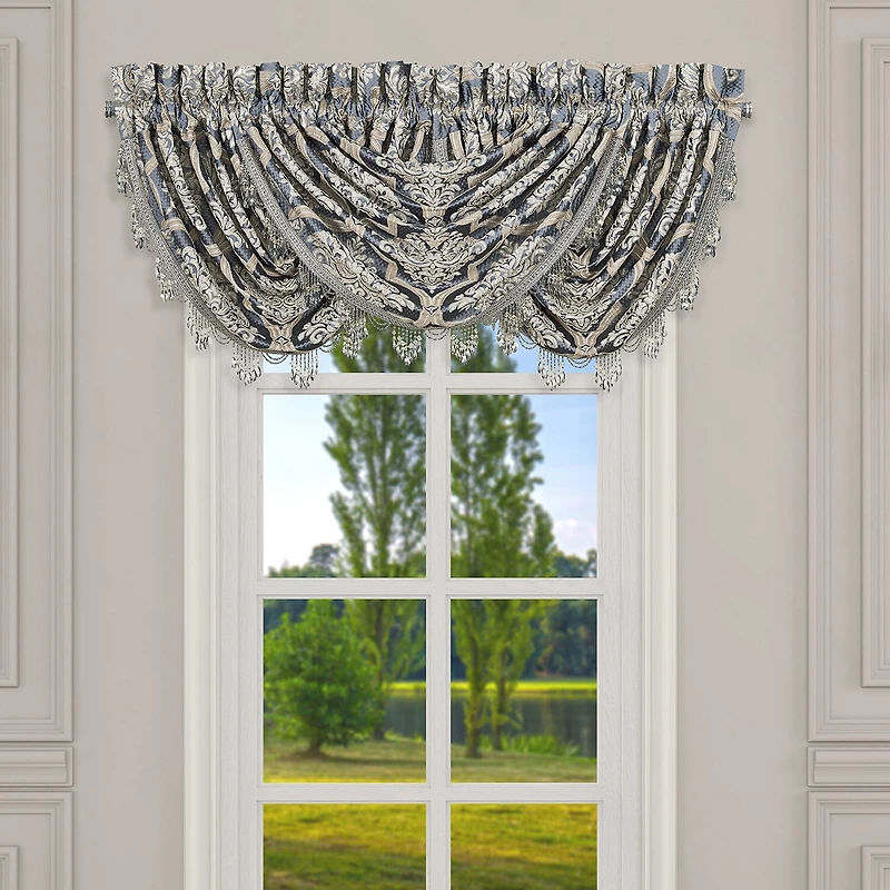 Queen Street Sondra Rod Pocket Waterfall Valance