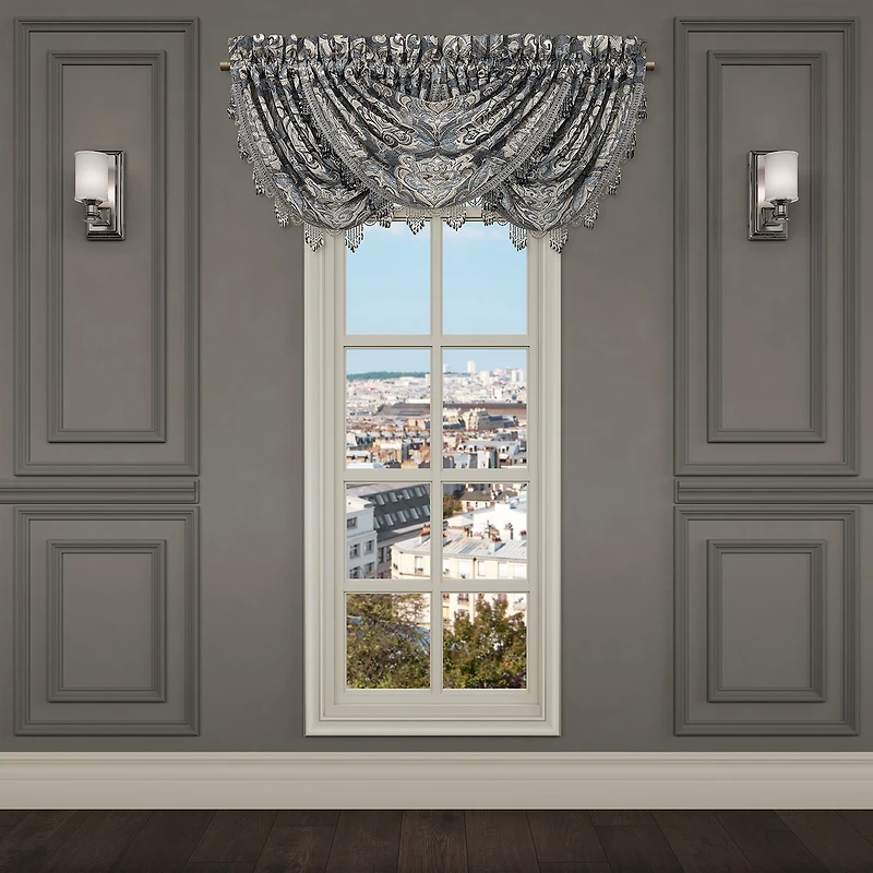 Queen Street Ashley Rod Pocket Waterfall Valance