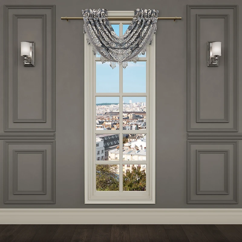 Queen Street Ashley Rod Pocket Waterfall Valance