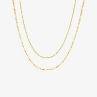 Womens 18K Gold Over Brass 2-pc. Necklace Set