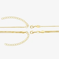 Womens 18K Gold Over Brass 2-pc. Necklace Set