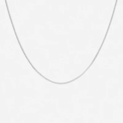 Silver Reflections Womens Pure Silver Over Brass 20 Inch Snake Chain Necklace