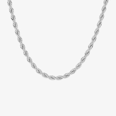 Silver Reflections Womens Pure Silver Over Brass 24 Inch Rope Chain Necklace