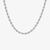 Silver Reflections Womens Pure Silver Over Brass 24 Inch Rope Chain Necklace