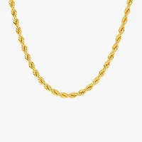 Silver Reflections Womens 18K Gold Over Brass 24 Inch Rope Chain Necklace