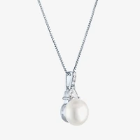 Womens Cultured Freshwater Pearl Sterling Silver Round 18 Inch Pendant Necklace