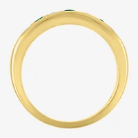 Gemstone 14K Gold Over Silver Sterling Band