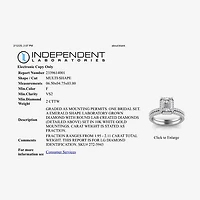 Signature By Modern Bride Womens 2 CT. T.W. Lab Grown White Diamond 10K or 14K Gold Side Stone Bridal Set