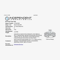 Signature By Modern Bride (G / Si1-Si2) Womens 4 CT. T.W. Lab Grown White Diamond 10K Gold Side Stone Bridal Set