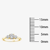 Love Lives Forever (G / Si1-Si2) Womens 1 CT. T.W. Lab Grown White Diamond 10K Gold Round 3-Stone Engagement Ring