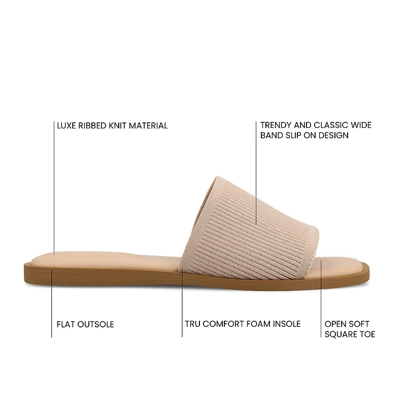 Journee Collection Womens Prisilla Flat Sandals