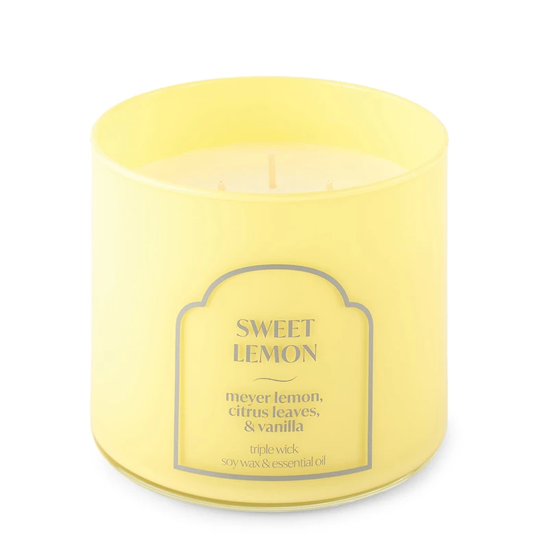 Distant Lands 14oz Sweet Lemon 3-Wick Scented Jar Candle