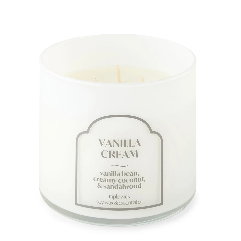 Distant Lands 14oz Vanilla Cream 3-Wick Scented Jar Candle
