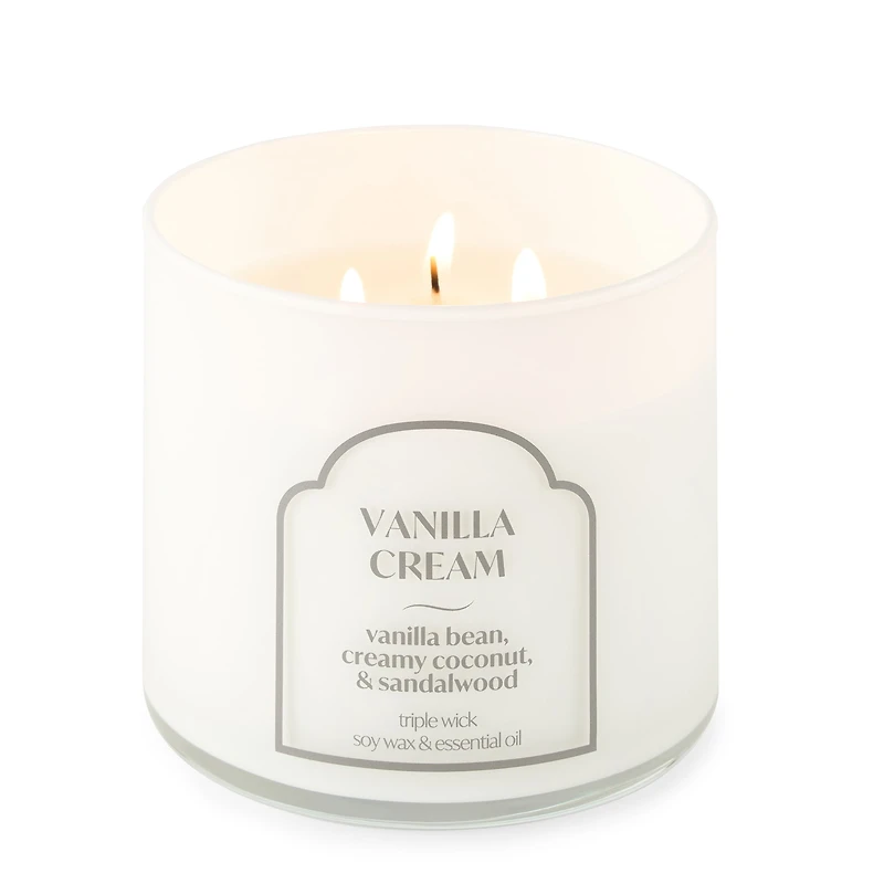 Distant Lands 14oz Vanilla Cream 3-Wick Scented Jar Candle