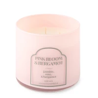 Distant Lands 14oz Pink Bloom & Bergamot 3-Wick Scented Jar Candle