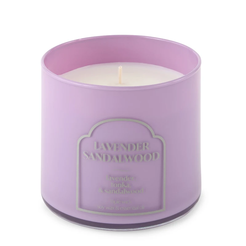 Distant Lands 14oz Lavender Sandalwood 3-Wick Scented Jar Candle