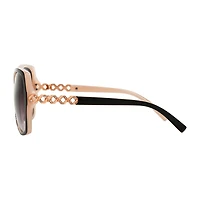 Mixit Large Black With Metal Temple Womens UV PROTECTION Square Sunglasses
