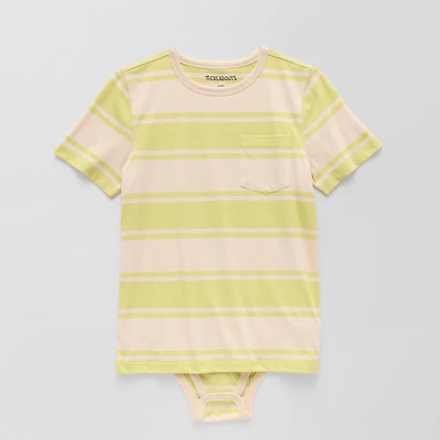 Thereabouts Little & Big Kid Boys Bodysuit Closure Easy-on + Easy-off Adaptive Crew Neck Short Sleeve Bodysuit