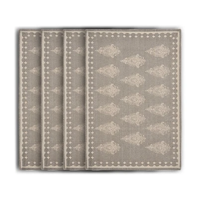 LR Home Sarah Damask 4 Pack Placemat